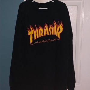 Black Long Sleeve Thrasher Shirt